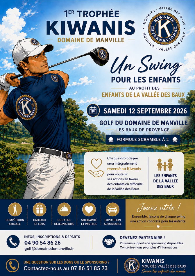 1er Trophée Kiwanis : un swing pour les enfants au Domaine de Manville